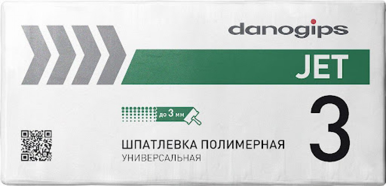 Шпатлёвка полимерная Danogips JET 3 20кг (1под. - 48шт.) и/х - купить в Тамбове