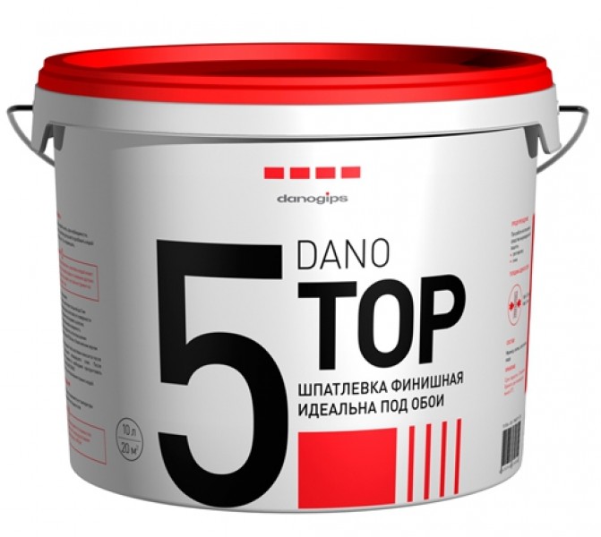Финишная шпатлевка DANO TOP 5 (10л)(ШПАКЛЕВКА ВЕДРО) (48шт.) - купить в Тамбове