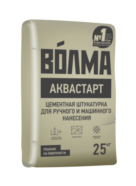 Смесь сухая цементная штукатурная "ВОЛМА-Аквастарт" 25 кг (1п- 48шт) - купить в Тамбове