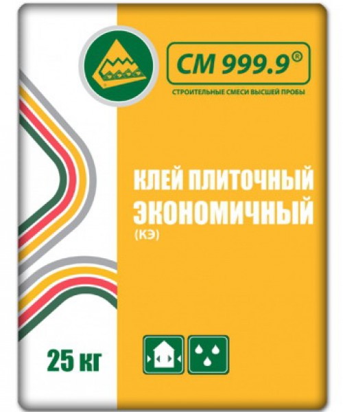 СМ999.9 Клей плиточный Экономичный (25 кг)(1под=48шт) - купить в Тамбове