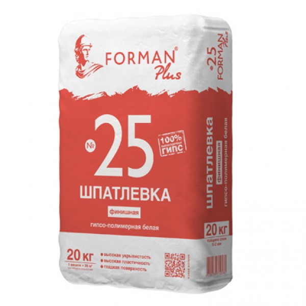 Шпатлевка финишная гипсово-полимерная Forman №25, 20 кг (1под.=70 шт) Самара - купить в Тамбове