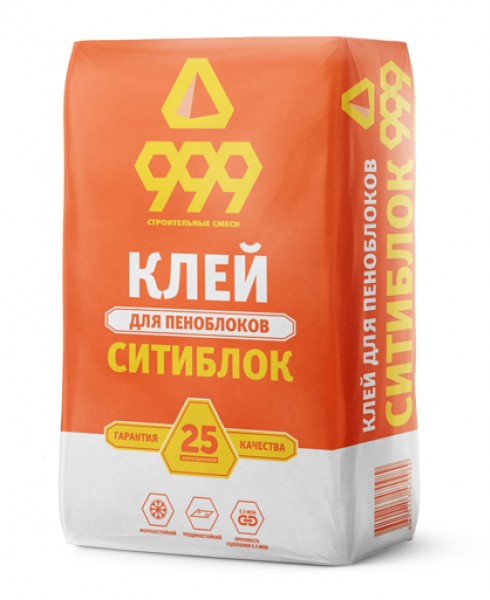 999 Ситиблок Клей для пеноблоков с ПМД (25 кг) (1под.-48шт) - купить в Тамбове