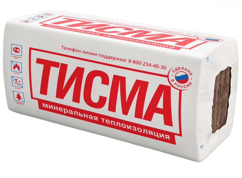 Изделия тепло-звук.минер. ТИСМА TS 041 Aquastatik 150х600х1200 (1пал. -32пач.) (5,76м2/0,86м3) - купить в Тамбове