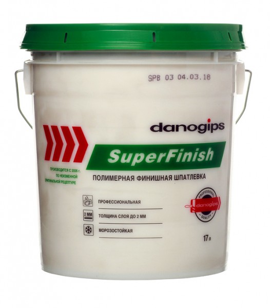 DANOGIPS шпатлевка гот. финишная SuperFinish (28 кг)(ШПАКЛЕВКА ВЕДРО) (33шт.)и/х - купить в Тамбове